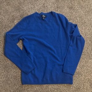 Lands' End Women's Blue Crew Neck Sweater